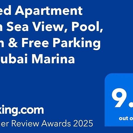 1 Bed Apartment With Sea View, Pool, Gym & Free Parking In Dubai Marina Exteriör bild